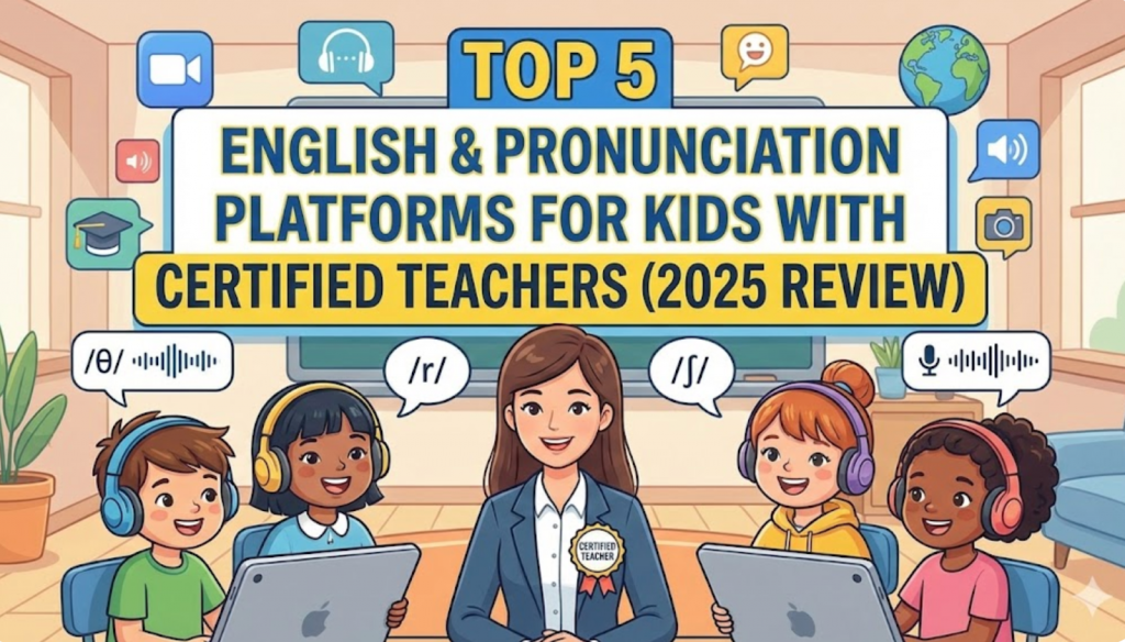 أفضل 5 منصات لتعليم نطق الإنجليزية للأطفال 2025: دليل الآباء