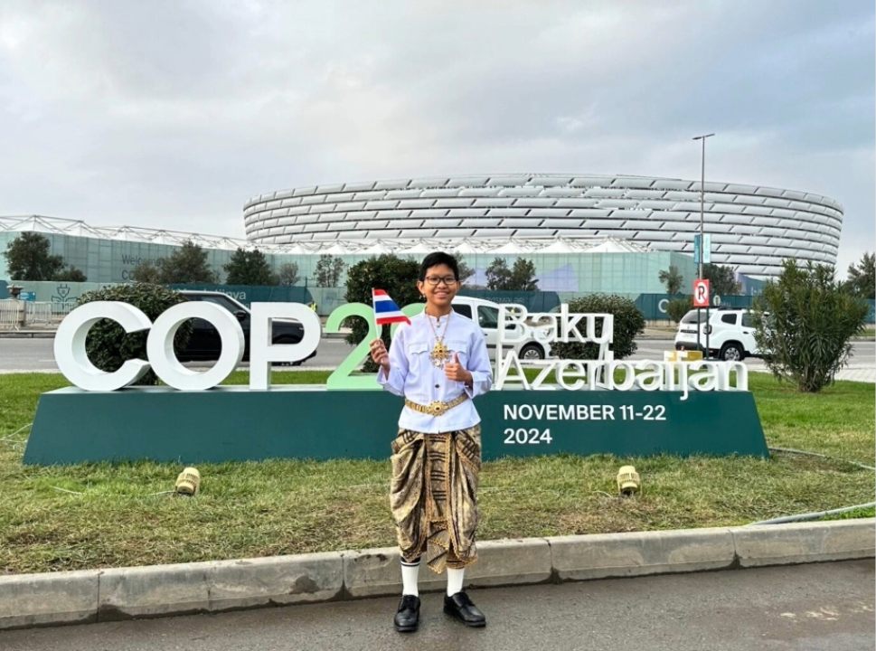 เยาวชนไทยตัวแทน 51Talk กล่าวสุนทรพจน์บนเวที COP29